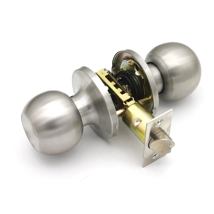 Residential South American ANSI Cerraduara Tubular De Pomo Brass Stainless Steel Alta Borde Cylindrical Tubular Lever Knob Lock