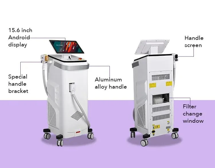 2023 أحدث بيانات المرضى السريرية، إزالة الشعر بالليزر، متعددة الوظائف 808nm Diode متعددة الوظائف آلة إزالة الشعر 3 موجات الجمال معدات