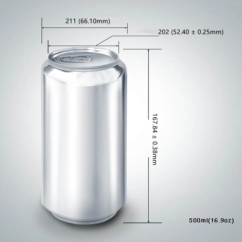 Aluminum Beverage Cans with Easy Open Lid