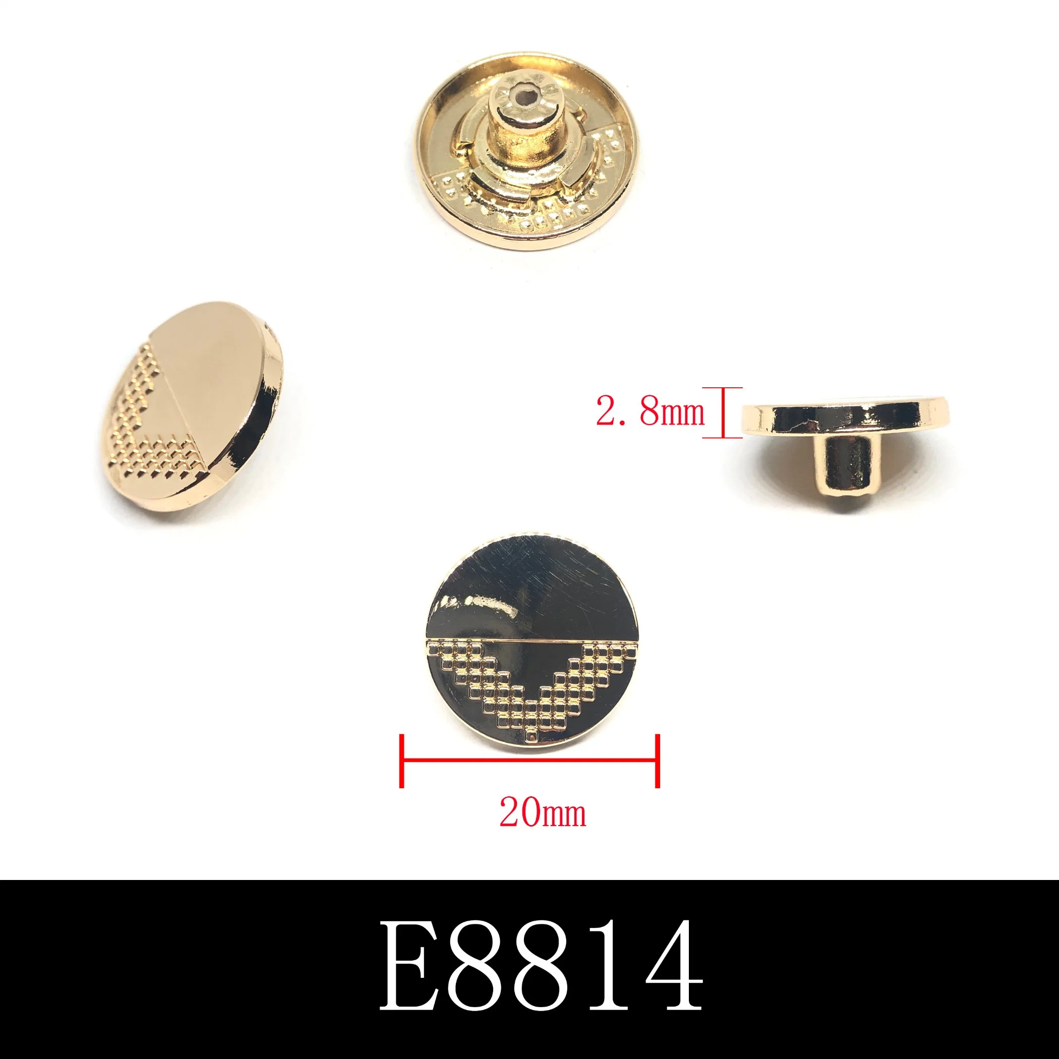 OEM Add Your Brand Logo High quality/High cost performance  Fashion Style Metal Buttons for Denim Clothing