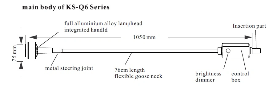 Easywell Non Touch Brightness Control Ks-Q-6s Black Table Clamp LED Examination Light