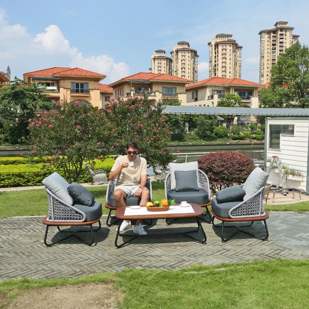 Jardin de style moderne Solarium Patio Outdoor Hôtel Bistro Accueil balcon Ensemble mobilier canapé Président