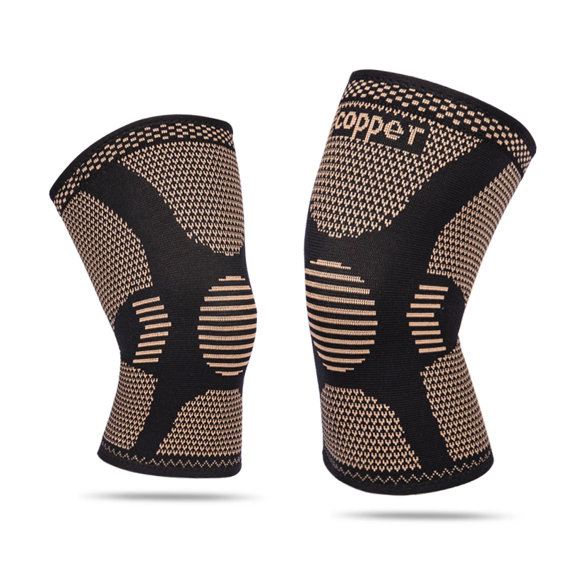 Amazon Hot Sales Compression Sportster Basketball Support Knee Pad Brace Sleeve Copper Knee Brace for Sports Workout