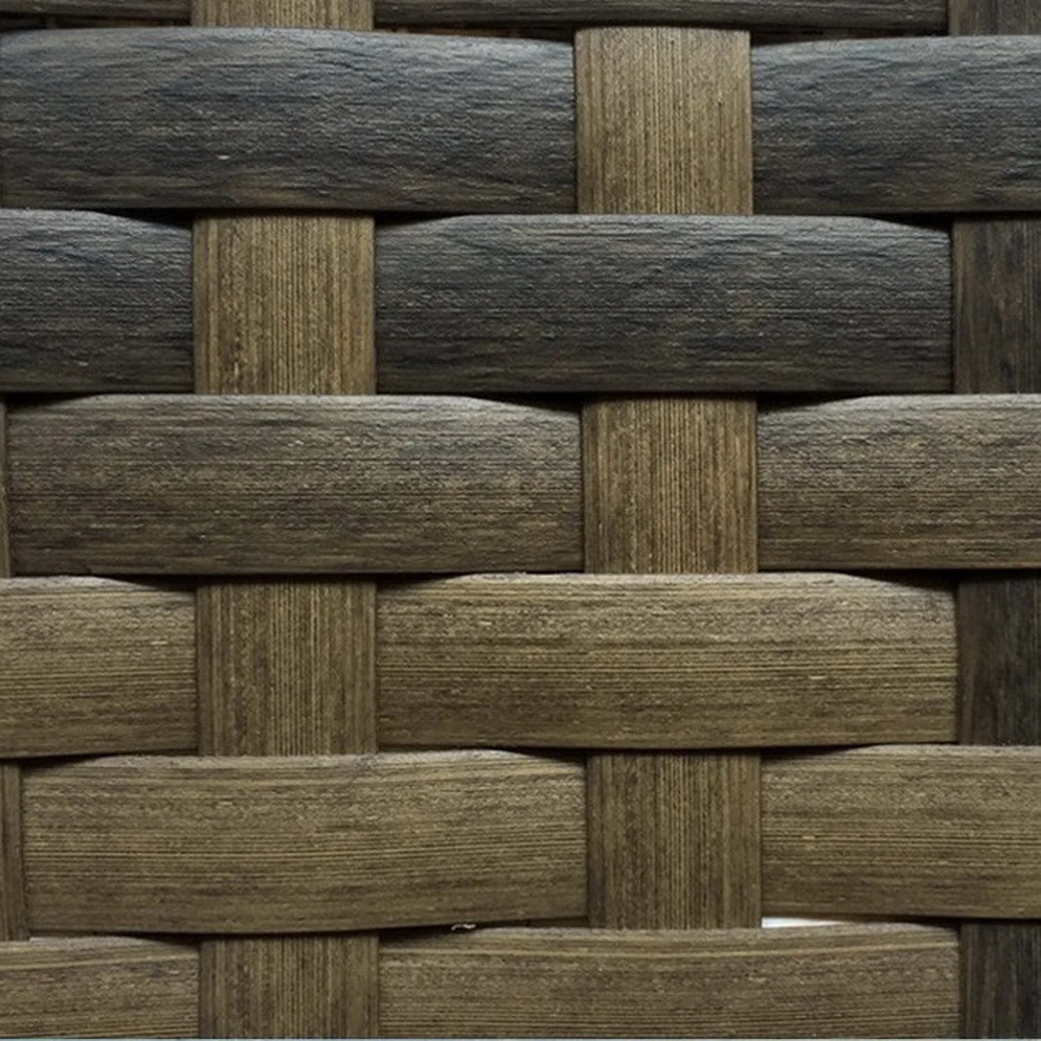 Wide Line Wood Design PE Rattan Materials