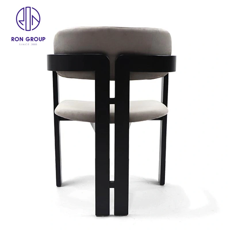 Popular Restaurant Hotel Furniture Ash Wood Chair with Velvet Dining Chair