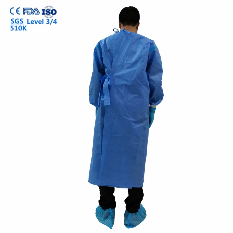 Antistatic ANSI/AAMI Level 3 2 Disposable Non Sterile Waterproof Isolation Gown Isolation PP PE/SMS/CPE Apron XXL Xxxl Size FDA, CE, SGS, ISO, Reinforced