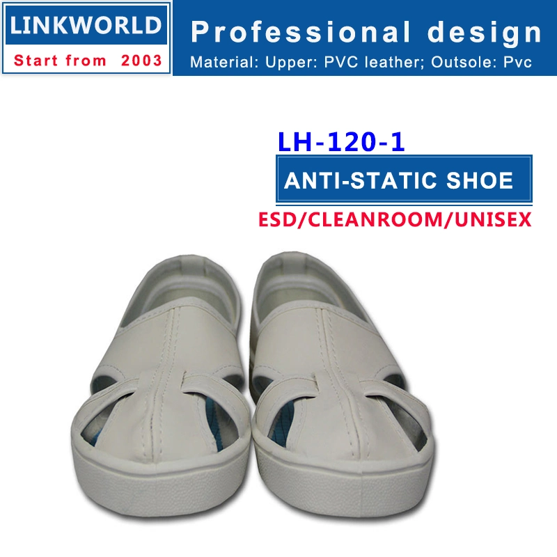 High Quality Four Holes Canvas PVC Vamp Safety Shoes ESD Cleanroom Antistatic Shoes