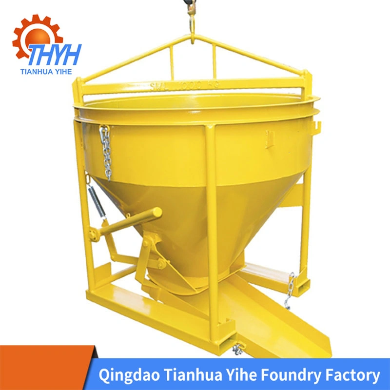 China 1.0m3 Round Concrete Bucket Tower Crane Concrete Block Making Machine for Sale