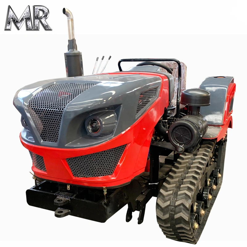 Agricultural Farm Rubber Track 50HP Crawler Tractor with Rotary Tiller