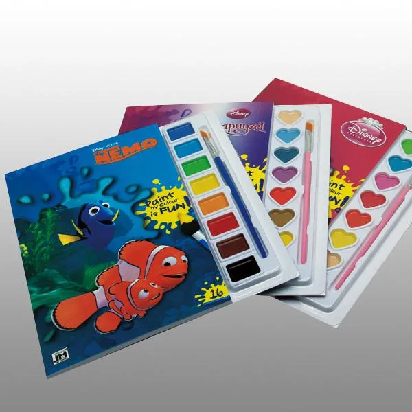 Livro de colorir para crianças com Shape Pen Crayon e Sitcker Printing