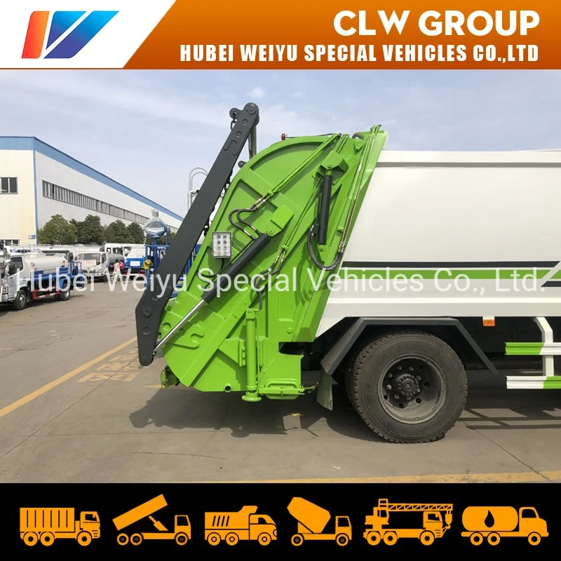 5tons 8m3 Waste Refuse Compactor Truck with Swing Arm Garbage Container