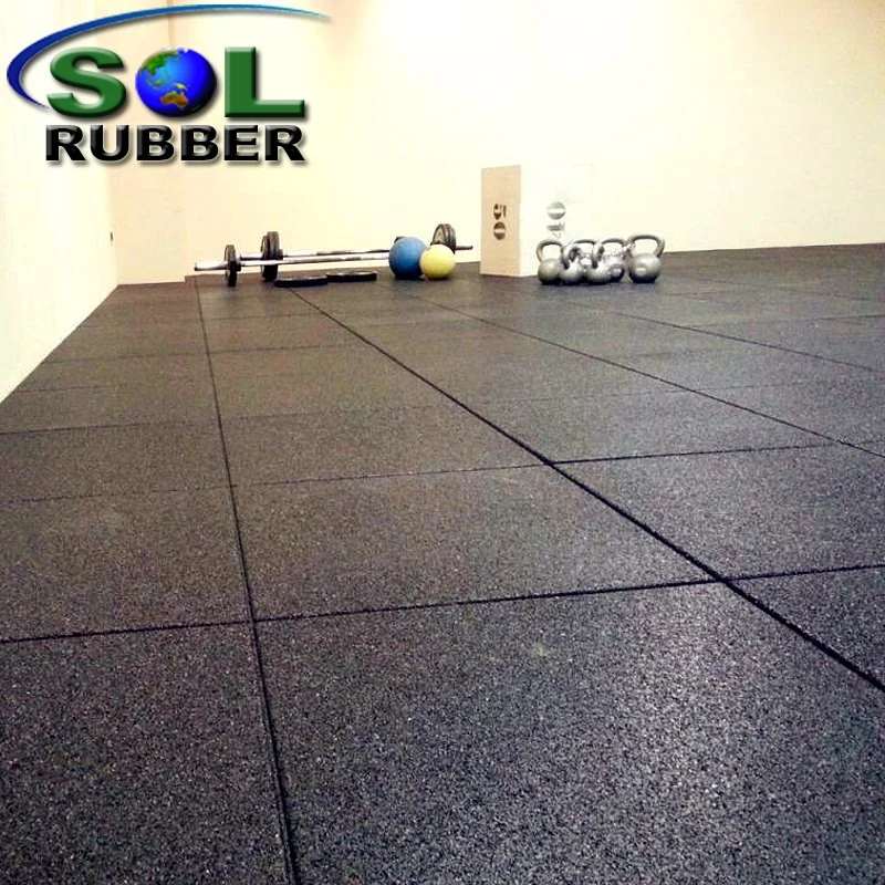 Sol Rubber 1mx1m High Quality Commercial Customized Gym Rubber Flooring Mats