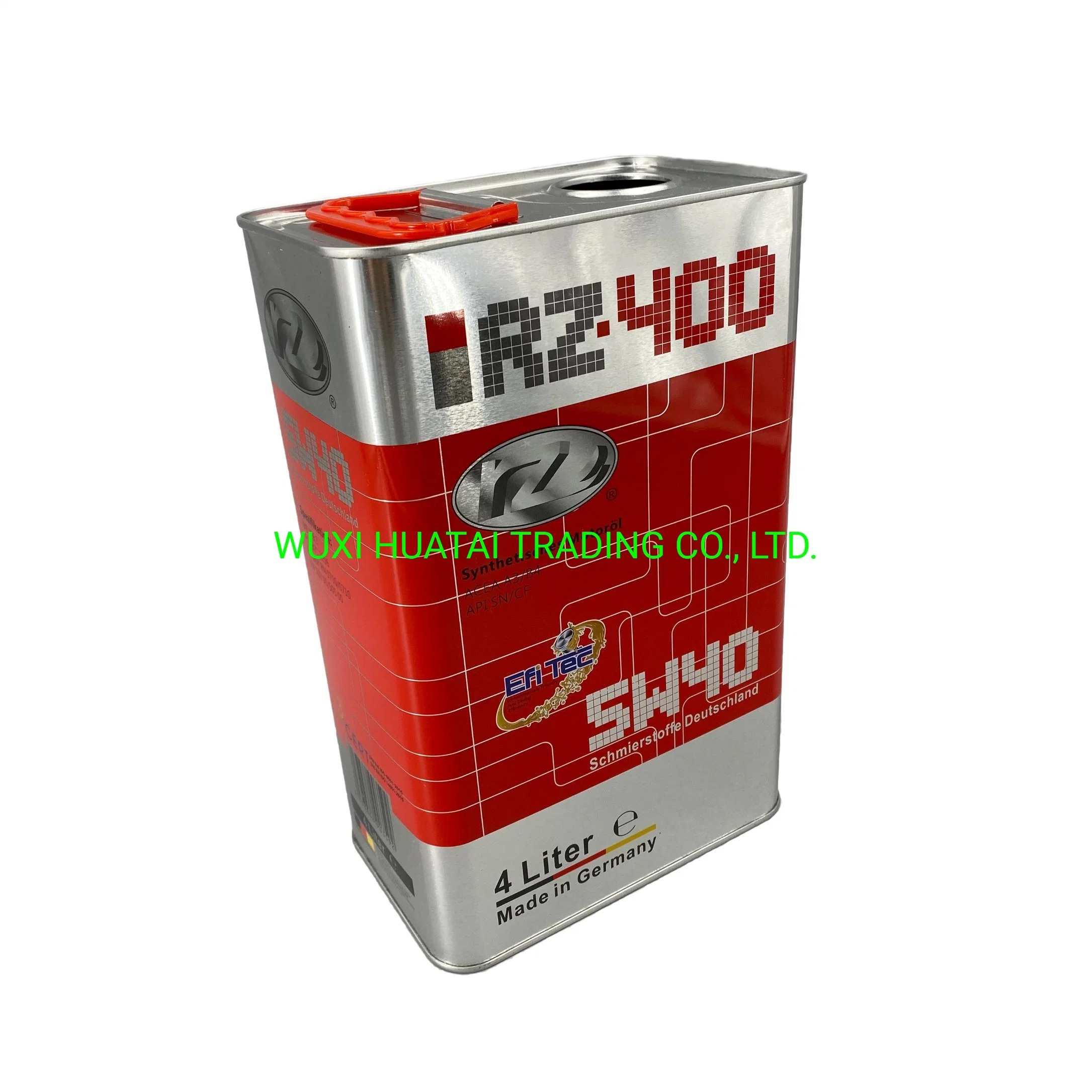 1L 4L Chemical Motor Oil Square Tin Can F Style Container with Lid and Handle Custom Logo OEM