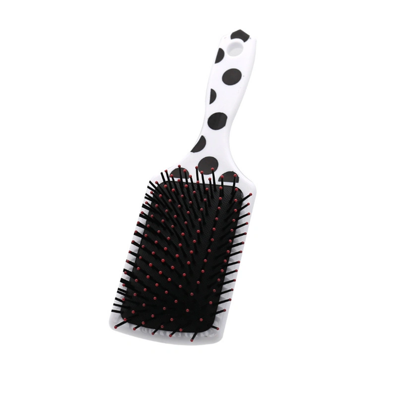 Beautichen Dairy Cow Theme Wave Point Comb Hair Brush Air Rubber Hair Massage Hair Brush