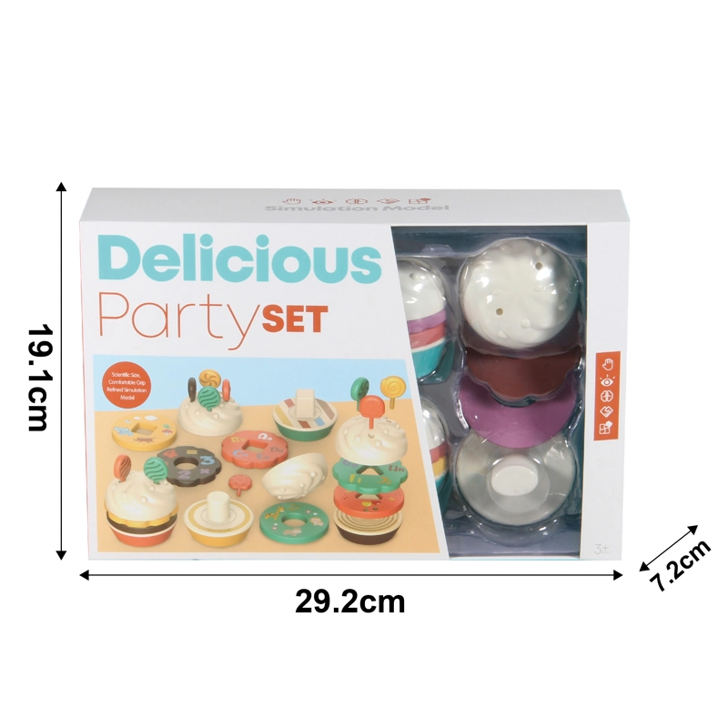 DIY Montage Kuchen Spielzeug für Kinder Party Bevorzugung Plastic Cake Dekor-Set Spielzeug