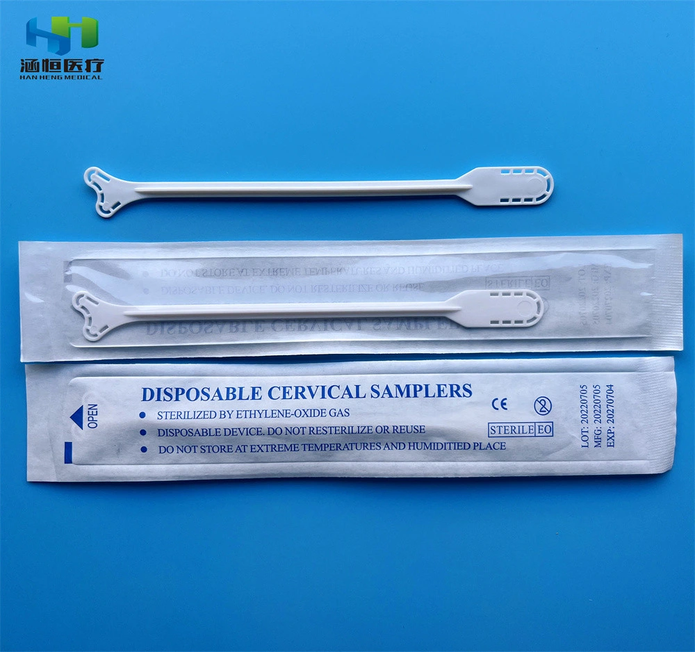 Espátulas cirúrgica Cytobrush Ayers Espátula Cervical estéril de plástico do Raspador Colpocitologia Cervical Kits de marcação ISO13485 do raspador