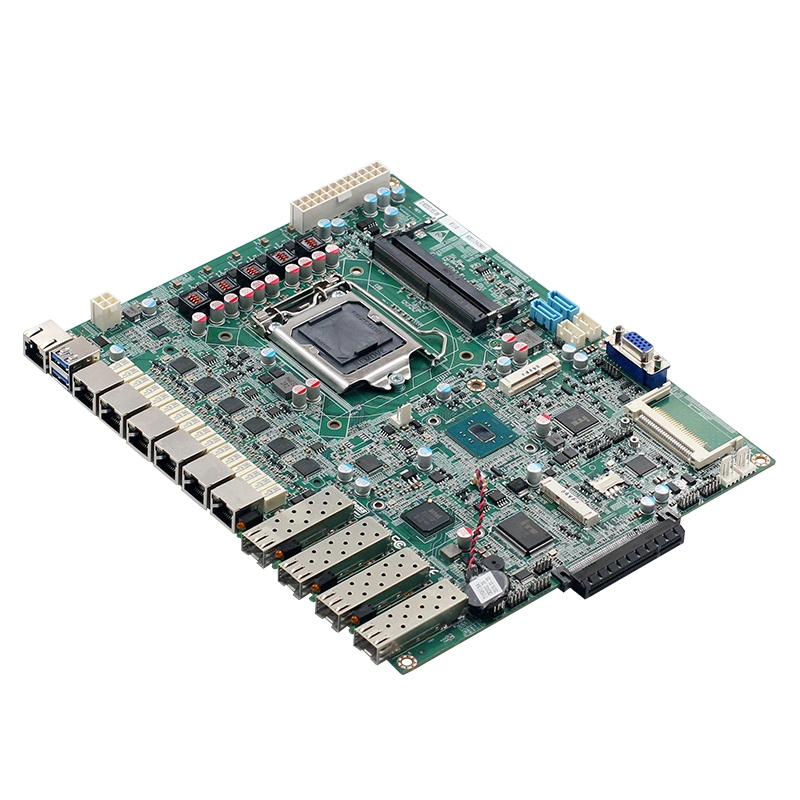 Mini-PC-Mainboard 6 LAN 4 SFP-Port DDR4 RAM 64G H110 Pciex8 Firewall Motherboard 6RJ45 Ports 1COM LGA 1151 Hauptplatine