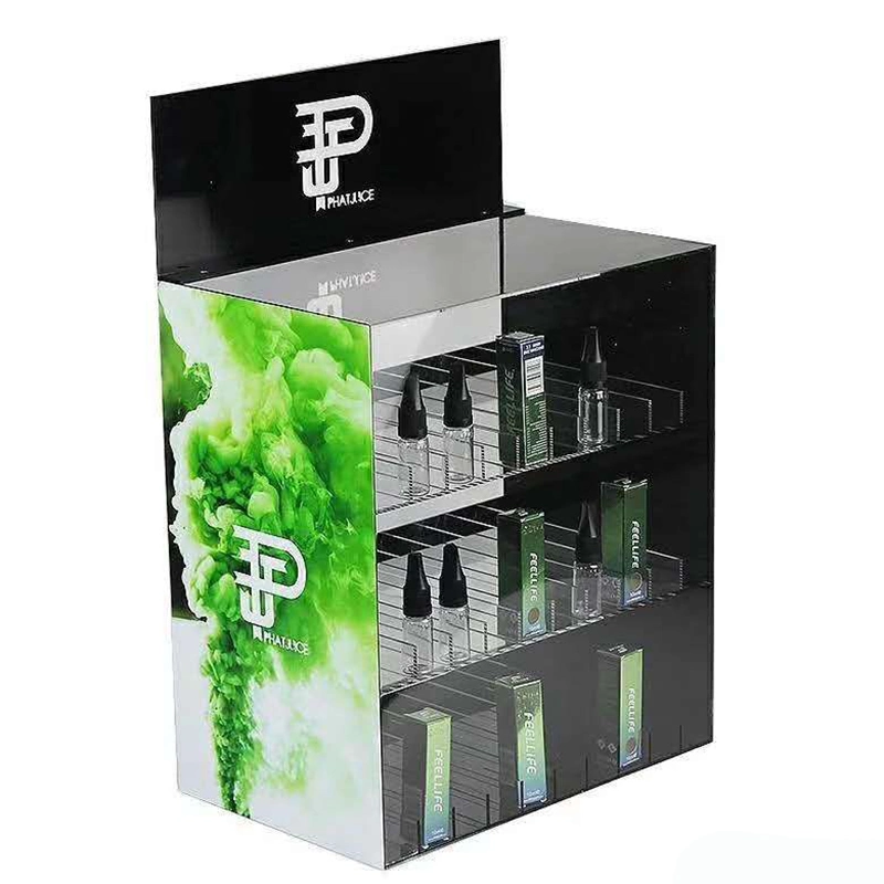 High-End Vape Tobacco Cigarette Acrylic Display Pop POS Counter Display for Department Store