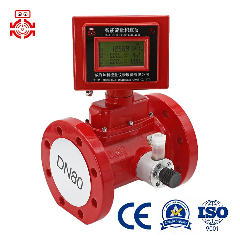 Wireless Remote Transmission High Precision Gas Turbine Flow Meter Klwqd-B-50 for Natural Gas