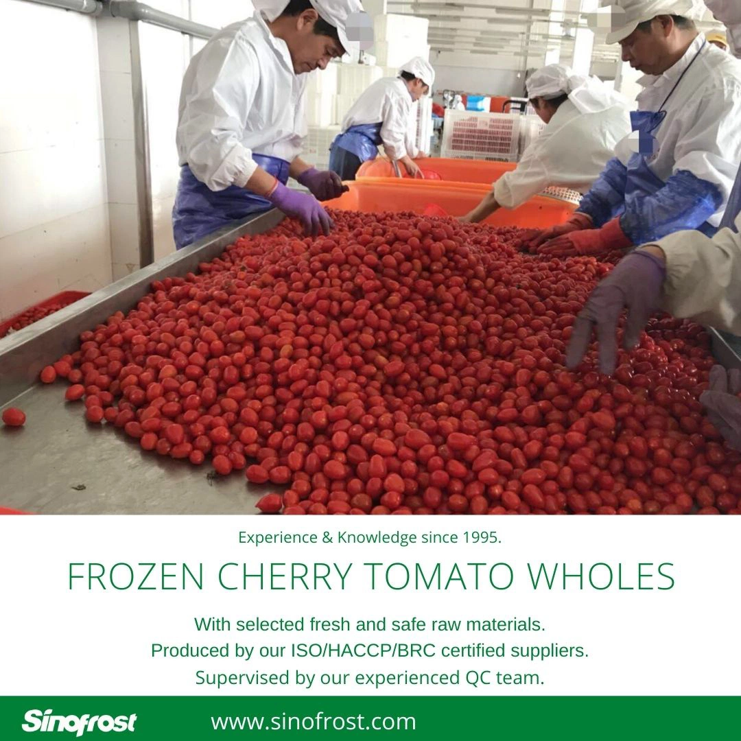 IQF tomate cherry tomate Cherry, congeladas, enumerou as metades//cortados/Dados, ISO/HACCP/BRC/Kosher/Halal