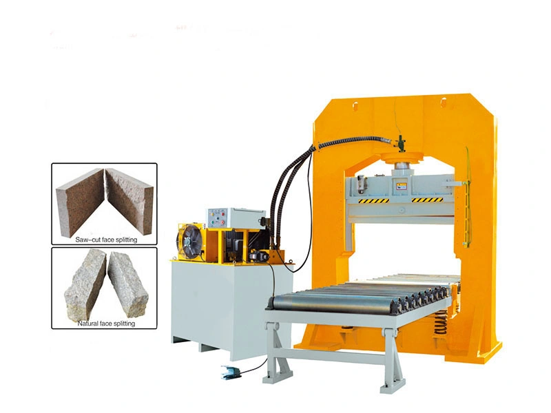 Wisdom High Speed Guillotine Hydraulic Rock Splitting Machine for Curb Kerb Stone Marble Granite Paving Stone Wall Stone