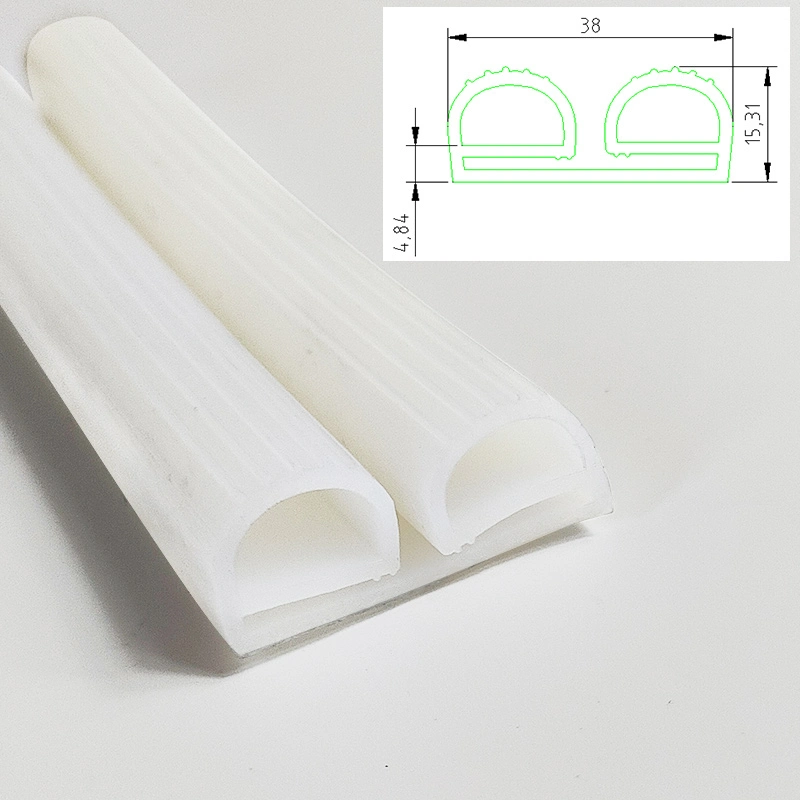 Length 2.5m Transparent 25mm 35mm 45mm Width Door Bottom Windproof Silicone Seal Strip