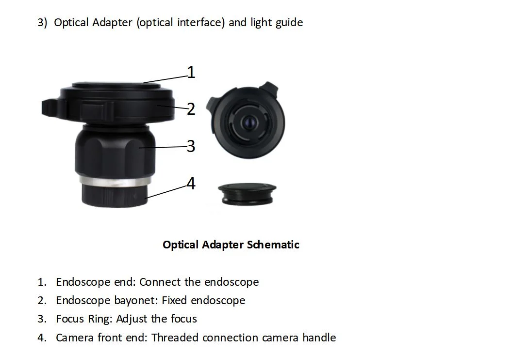 1080p Video Endoskop Medizinische Kamera Prozessor für starres Endoskop Laparoskop Arthroskop