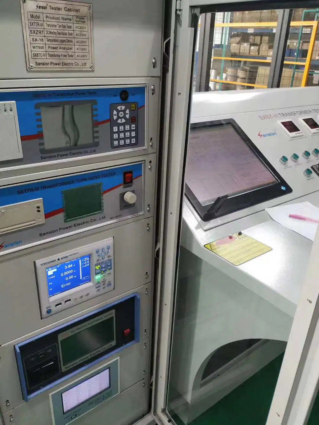 China Fabricante Sansion Electric Conjunto Completo de hv automática abrangente banco de ensaios de transformadores de energia integrado