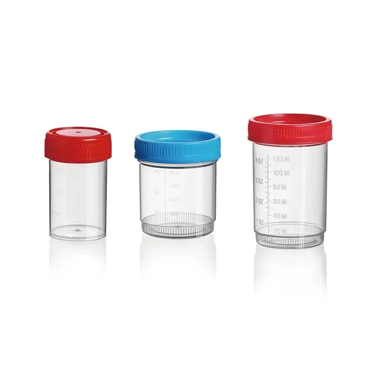 Medical Examination Disposable 40ml PVC Urine Test Container Cup