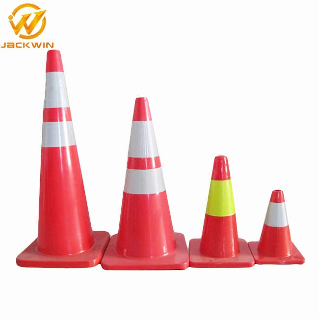 30cm / 45 cm / 70 cm / 90cm Orange réfléchissante une pièce en PVC trafic cône