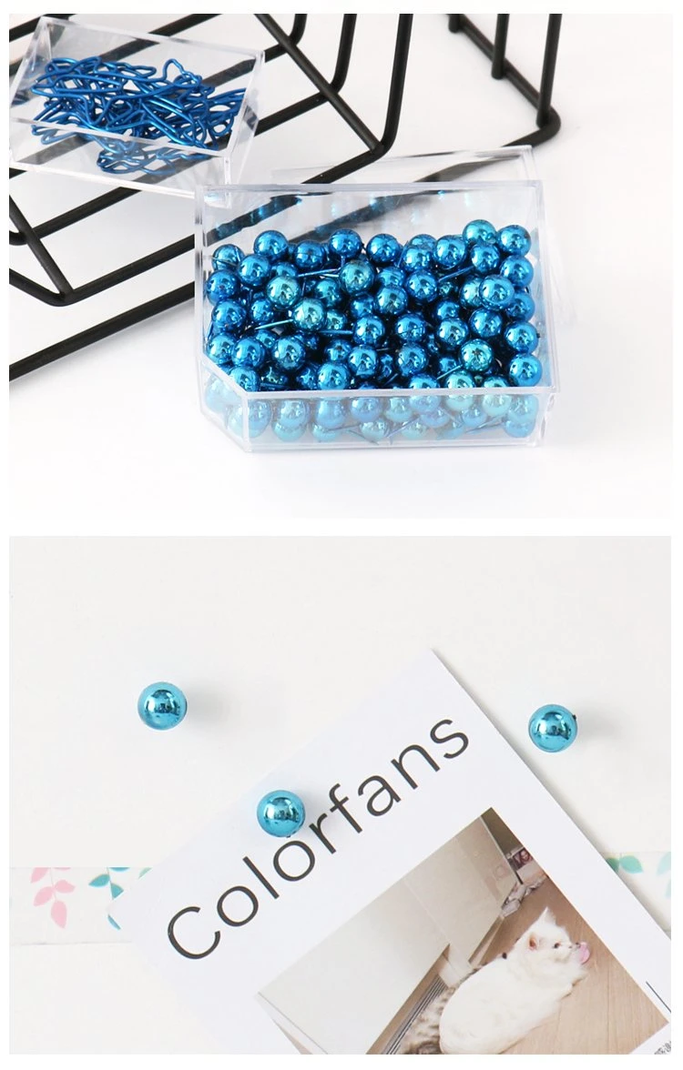 Bright Blue Push Pins Sets for Office Supply