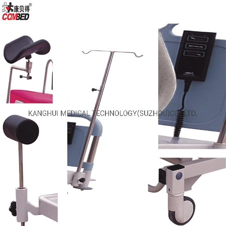 Electric Delivery Women Hospital Device Gynecology Obstetric Operating with IV Stand Bed