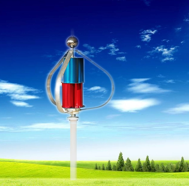 Mini Vertical Wind Turbine 100W Upright Wind Turbine for Solar Wind System