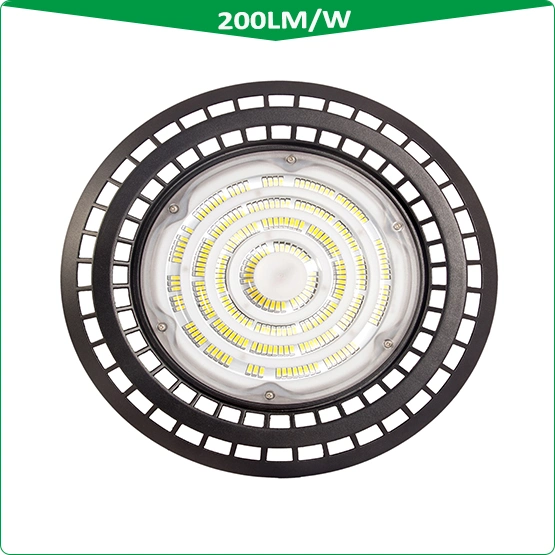 200lm/W UFO LED High Bay Light 5000K 90 Beam Angle IP66 100W Emergency Function LED Highbay Light