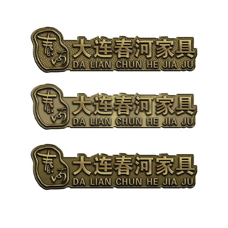 Wholesale/Supplier Furniture Kitchenware Fashion Clothing Handbag Shoes Product Brass Label Appliance Plate Company Logo Name Pin Dog Tag