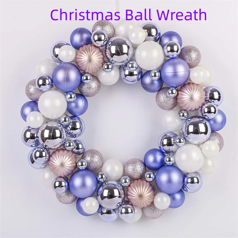 Christmas Plastic Hanging Ornaments Ball Wreath Home Decoration