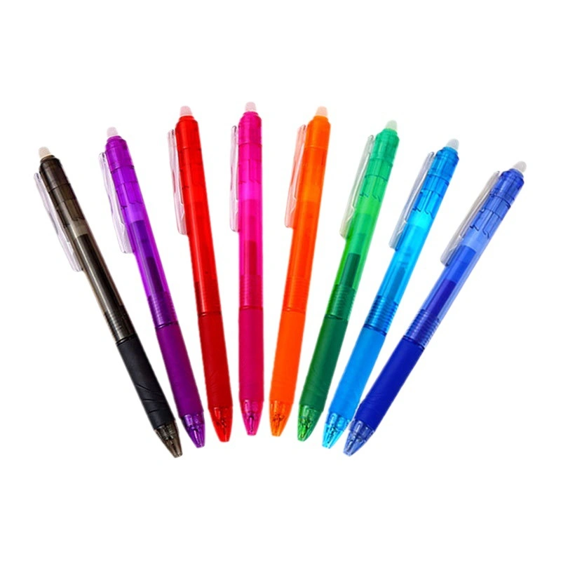 Push Action Erasable Gel Pen Multi-Color Erasable Bullet Tip Water Pen Office Stationery Press Type Thermal Erasable