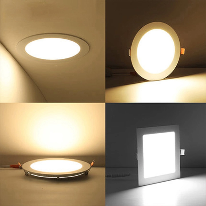 Square Thin Recessed 6W LED Light Panel Ceiling