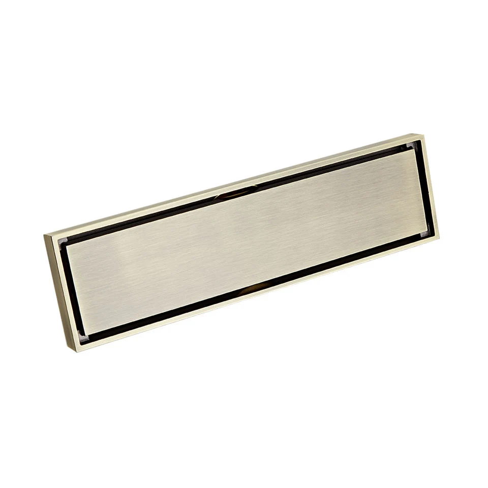 Bathroom Water Drainage System Stainless Steel 304/316 Shower Channel Grate Rectangle Long Floor Linear Drain Brass Floor Drain