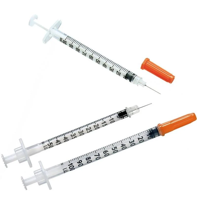 Wholesale/Supplier Sterile Insulin Syringe PE/Blister Package 0.5ml 1ml U-40/U-100 with Fixed Needle