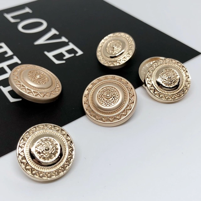 Factory Direct Sale Round High Feet Electroplating Sewing Metal Buttons Windbreaker Big Clothes Accessories