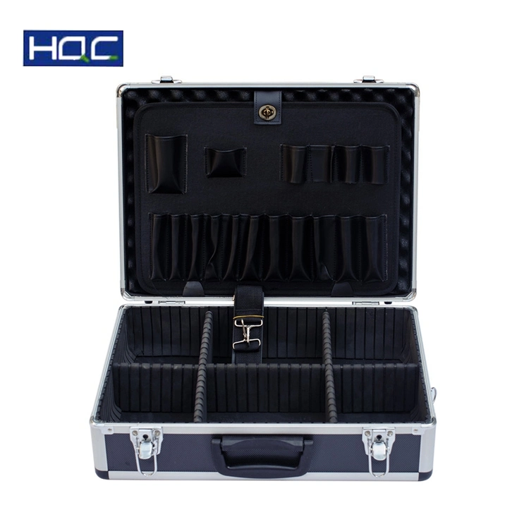 Caja de herramientas de aluminio Caja de herramientas portátiles de almacenamiento de CD USA