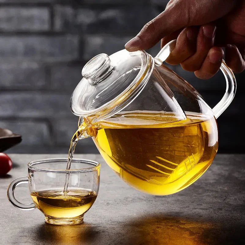 Wholesale/Supplier Hand Blown Transparent Heat Resistant Borosilicate Loose Leaf Glass Tea Pots Kettles