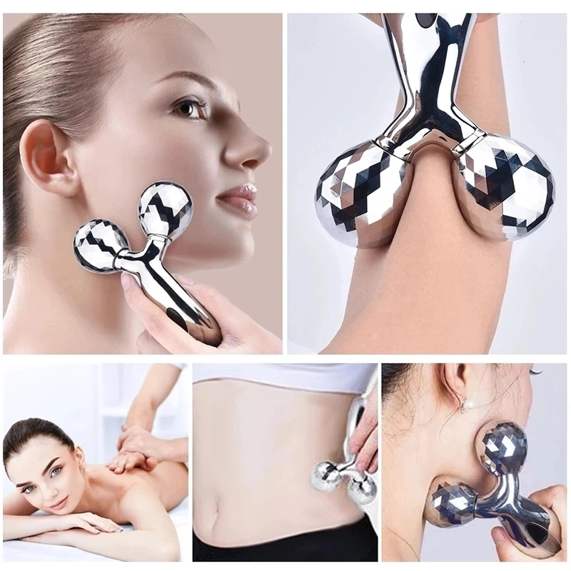 Roller Massager 360 Rotate Thin Face Full Body Shape Massager Lifting Wrinkle Remover Facial Massage Relaxation Tool