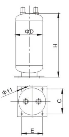 Gas-Liquid Separator with Refrigerant CFC, Hcfc, Hfc Made in China