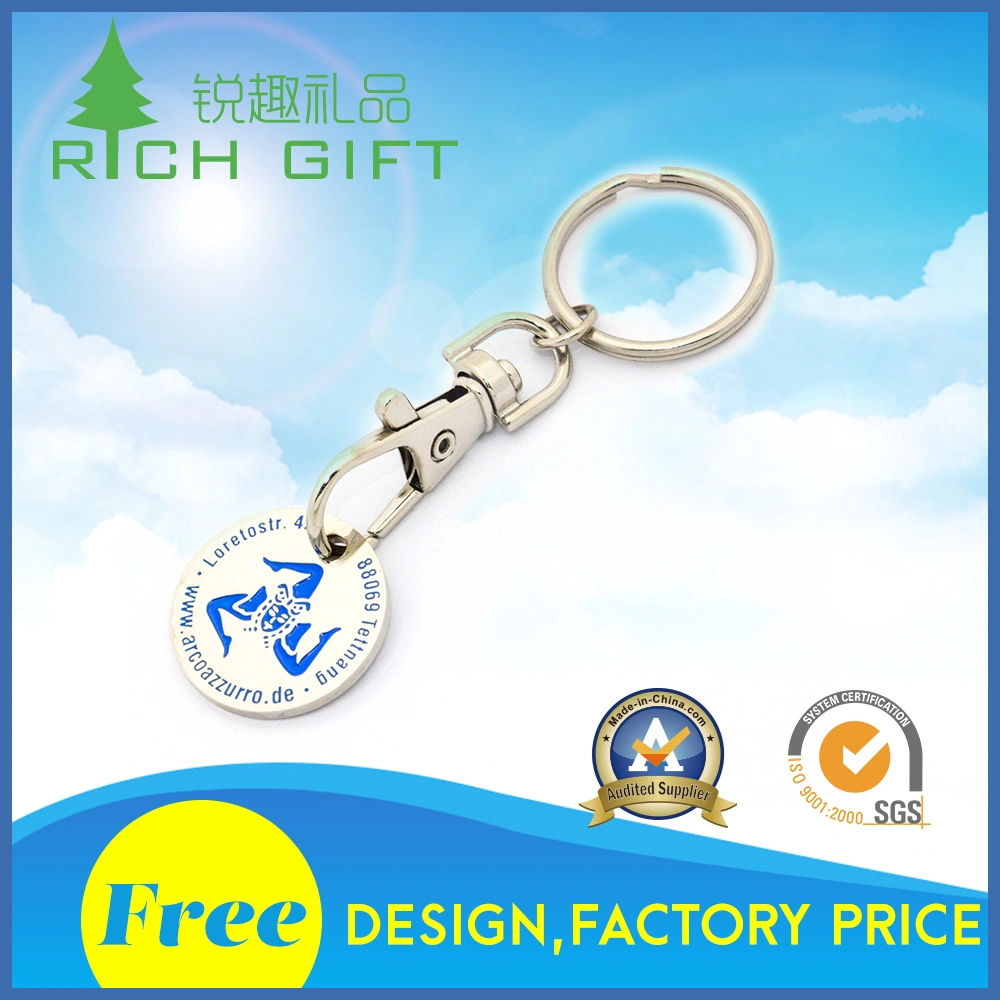 Popular Supermarket Trolley Coin Multifunctional Keychains with Custom Logo