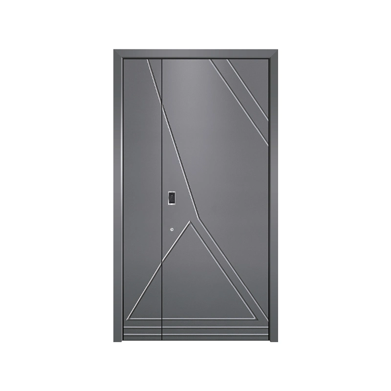 Jhr Stone Pillar Entrance Doors Single Door