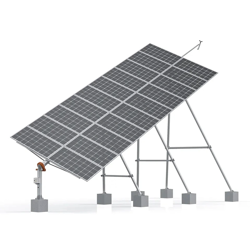 0.5Kw~100kw Kit de Seguimiento Solar de un solo eje de inclinación seguidor solar el Sistema de montaje