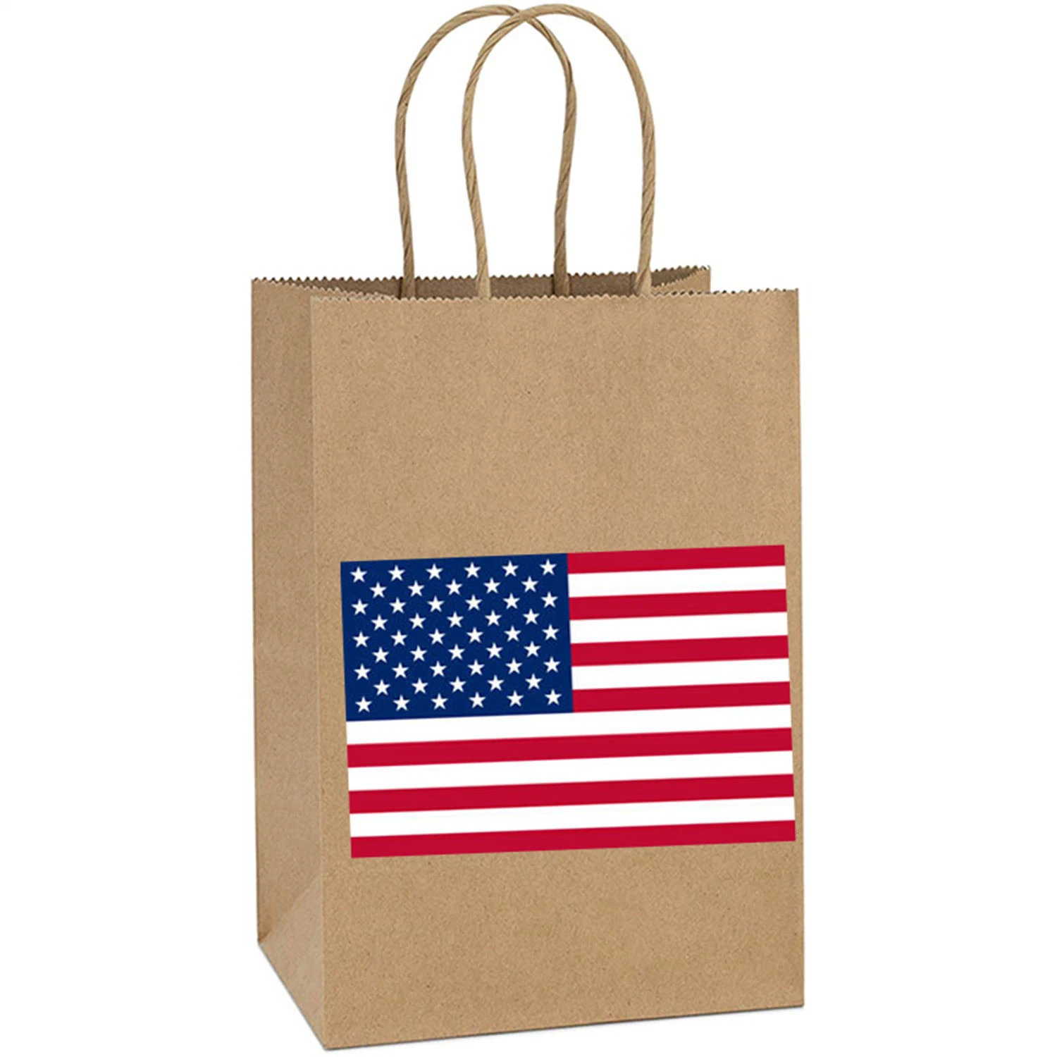 Twisted Handle Promotion Packaging Brown Kraft Paper Bag Shopping Tote Bags