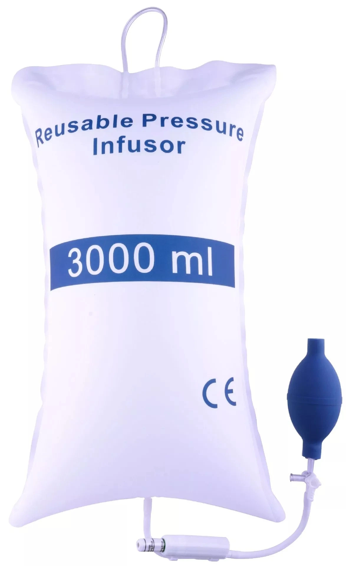 Saco de infusão de pressão Manual reutilizável de 1000 ml com indicador de pressão